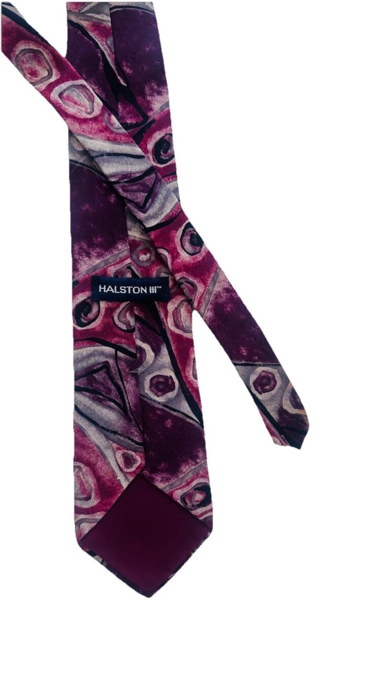 Halston III Men’s Abstract Pattern Silk Neck Tie Classic 4 x 59.5